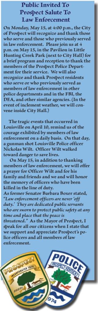 City to Honor Law Enforcement